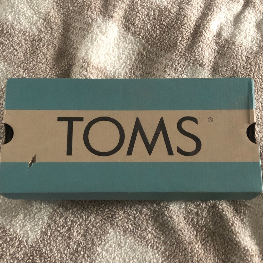 Toms Burgundy and Rainbow Glitter shoes